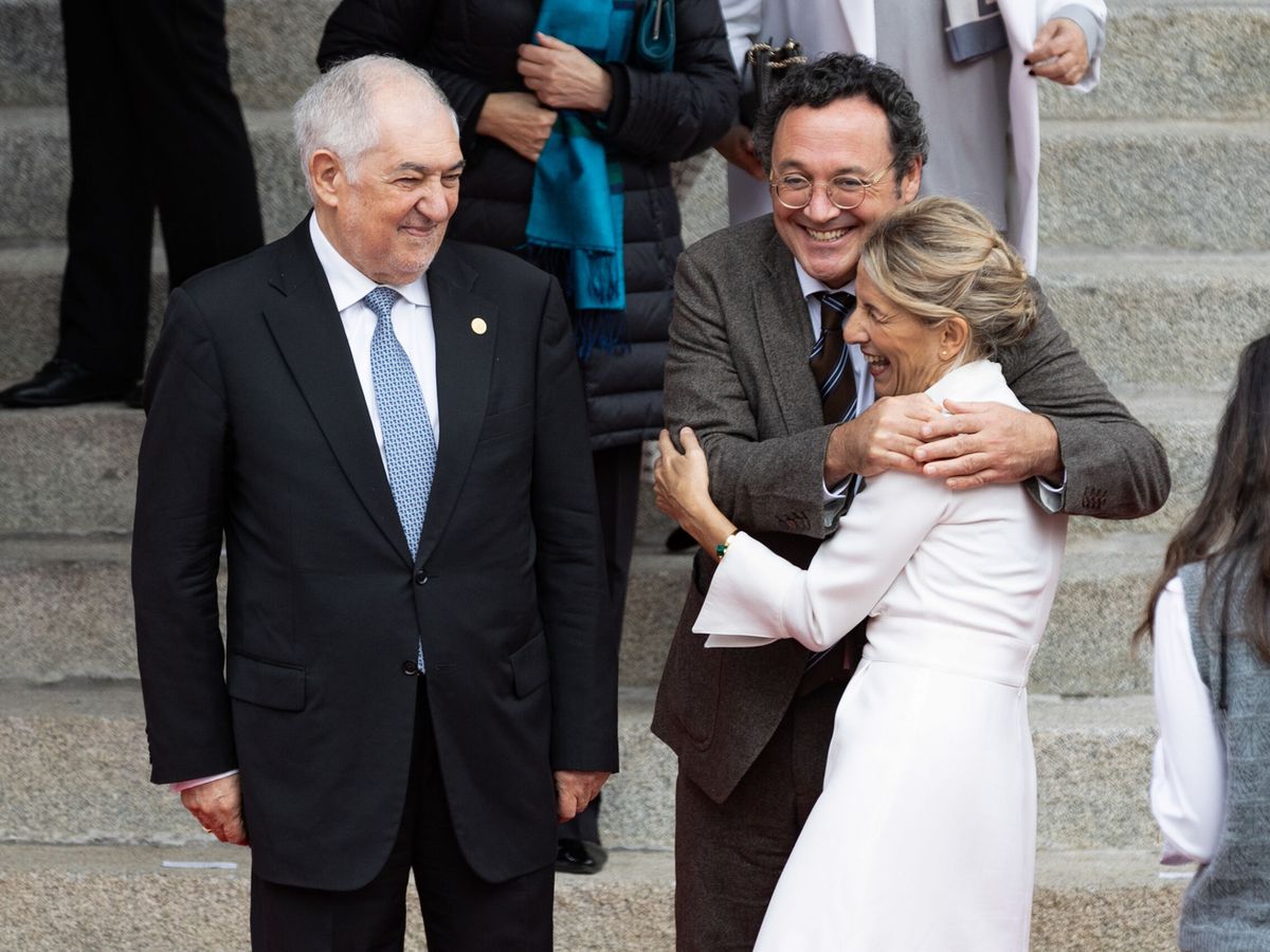Foto: Cándido Conde-Pumpido, Álvaro García Ortiz y Yolanda Díaz. (Europa Press/Eduarda Parra)