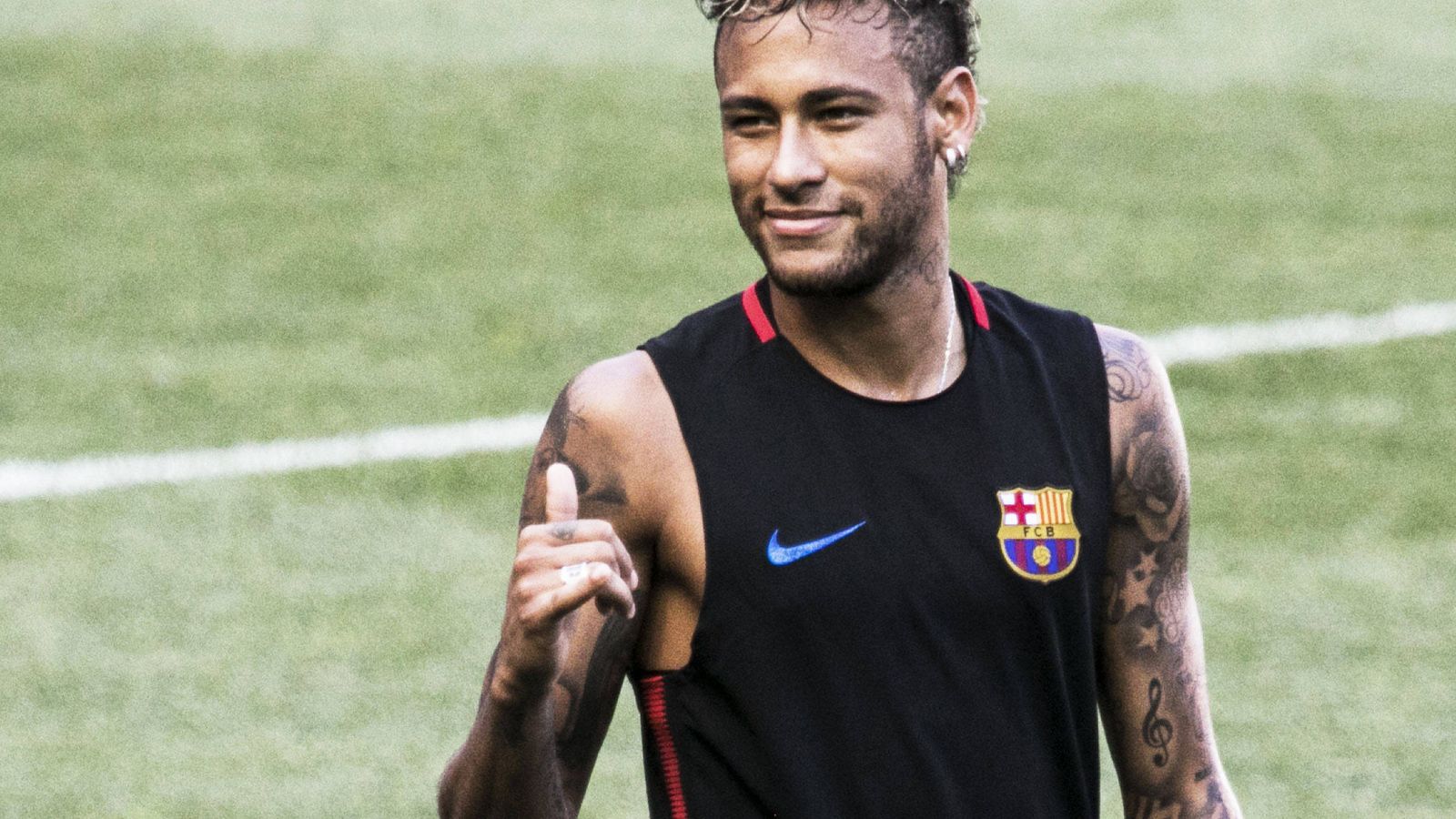 Foto: Neymar durante un entrenamiento con el Barcelona en Nueva Jersey.