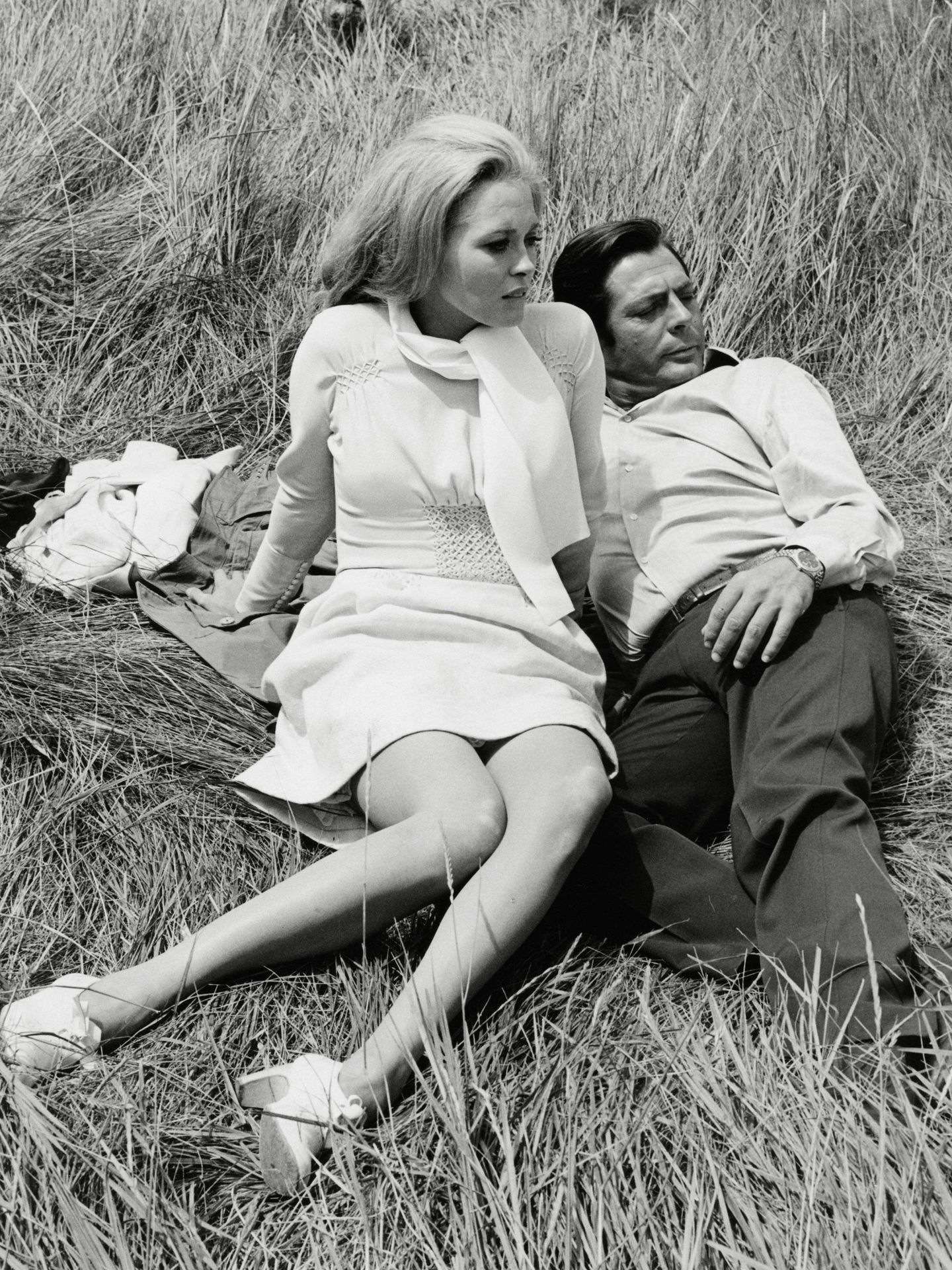 Faye Dunaway y Marcello Mastroianni, en 1968. (CP)