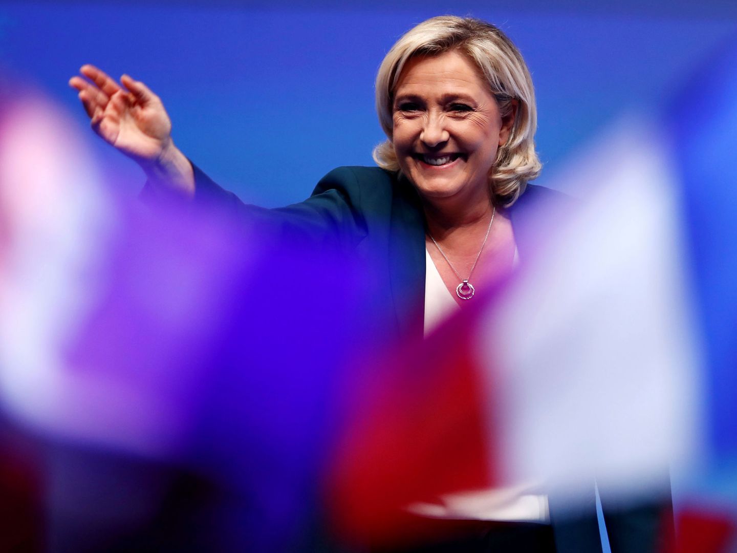 Marine Le Pen lanza su campaña de las elecciones europeas (REUTERS)