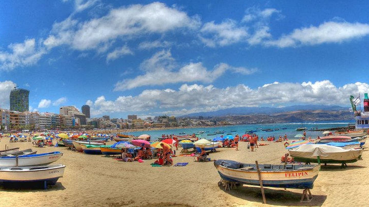 Playa de Las Canteras, en Las Palmas de Gran Canaria.