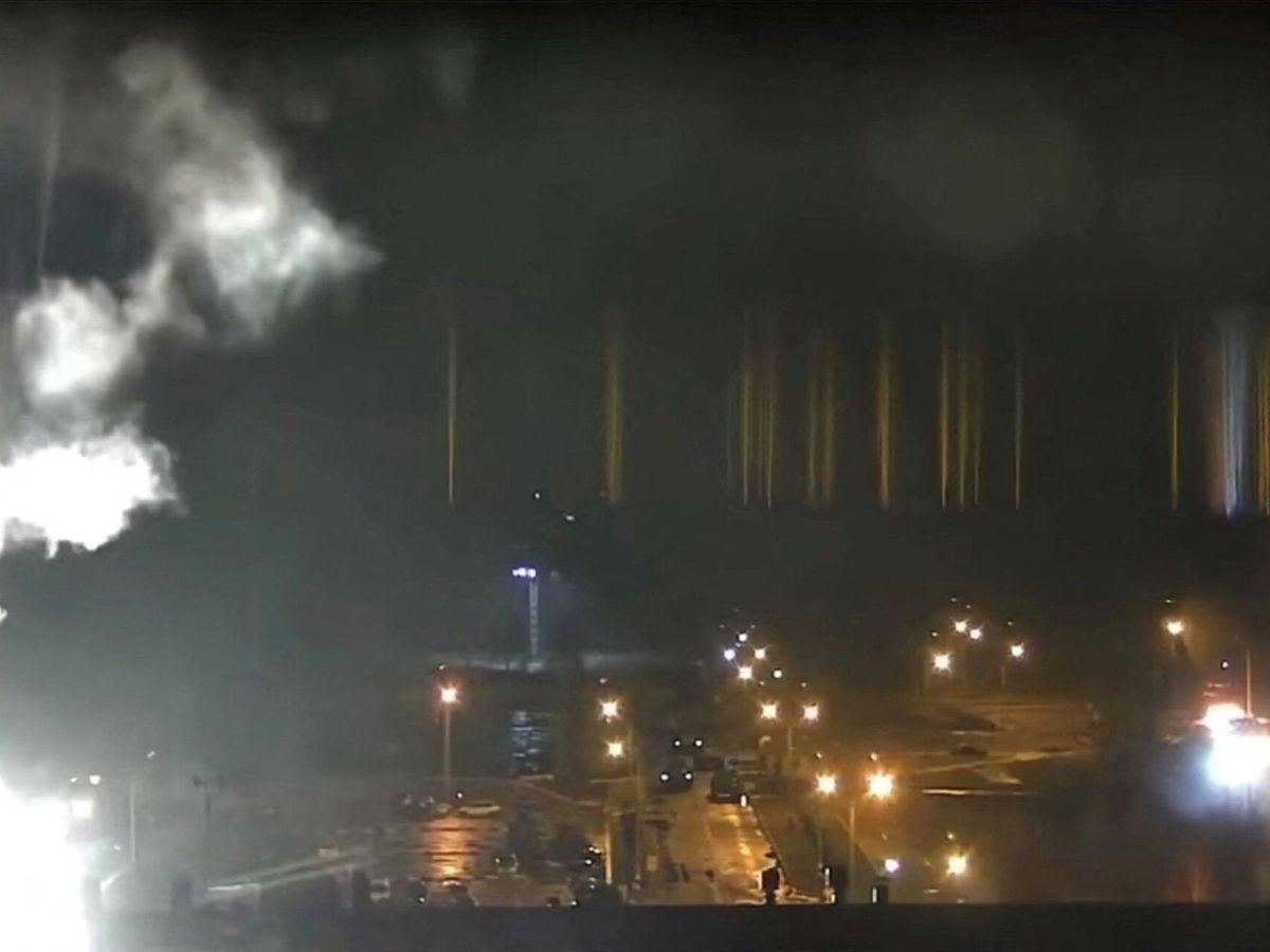 Foto: Ataque aéreo ala central nuclear de Zaporiyia. (Reuters)