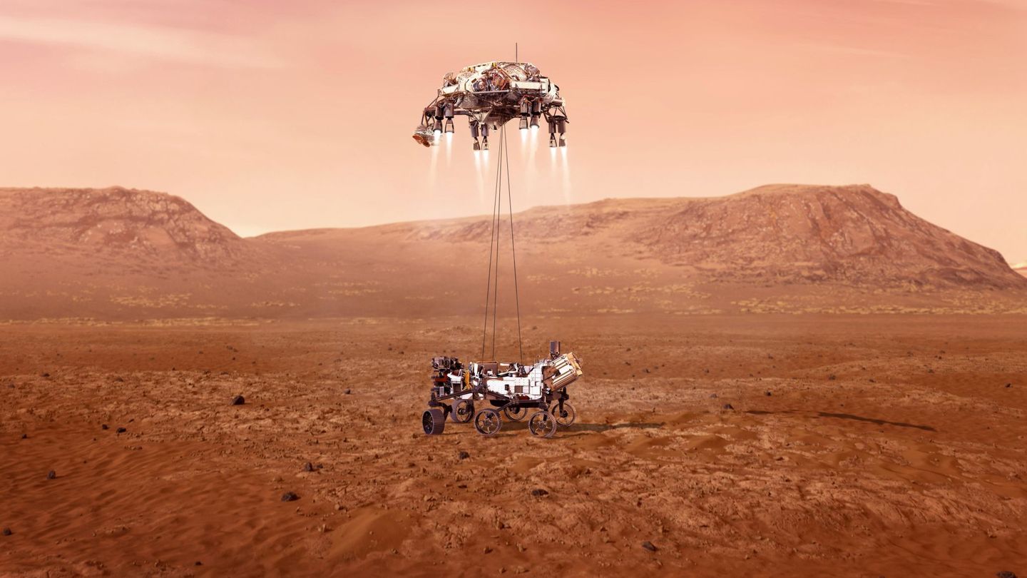 El rover Perseverance, en Marte. 