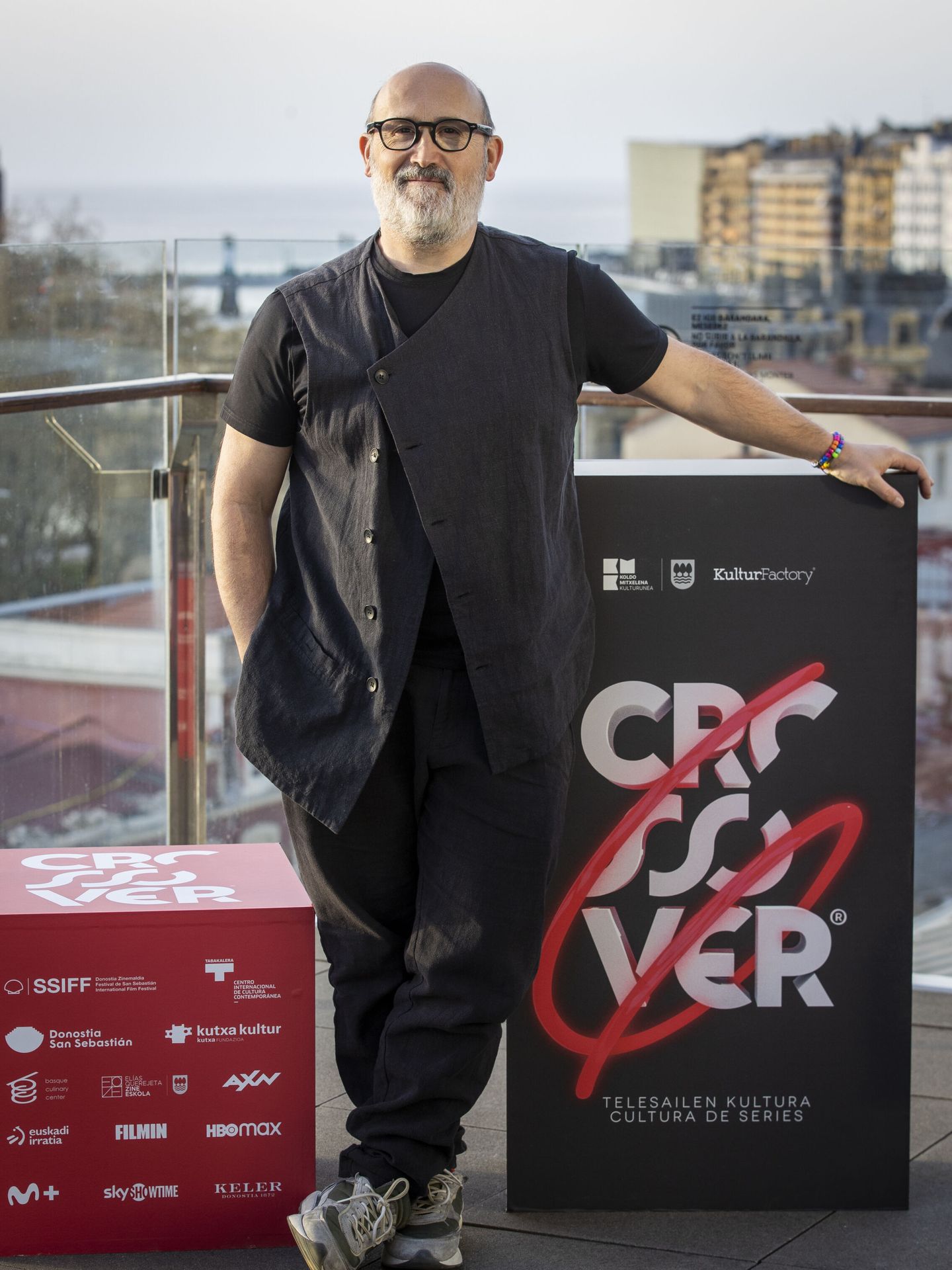 Javier Cámara en San Sebastián, en el marco del festival de series Crossover. (EFE/Javier Etxezarreta)