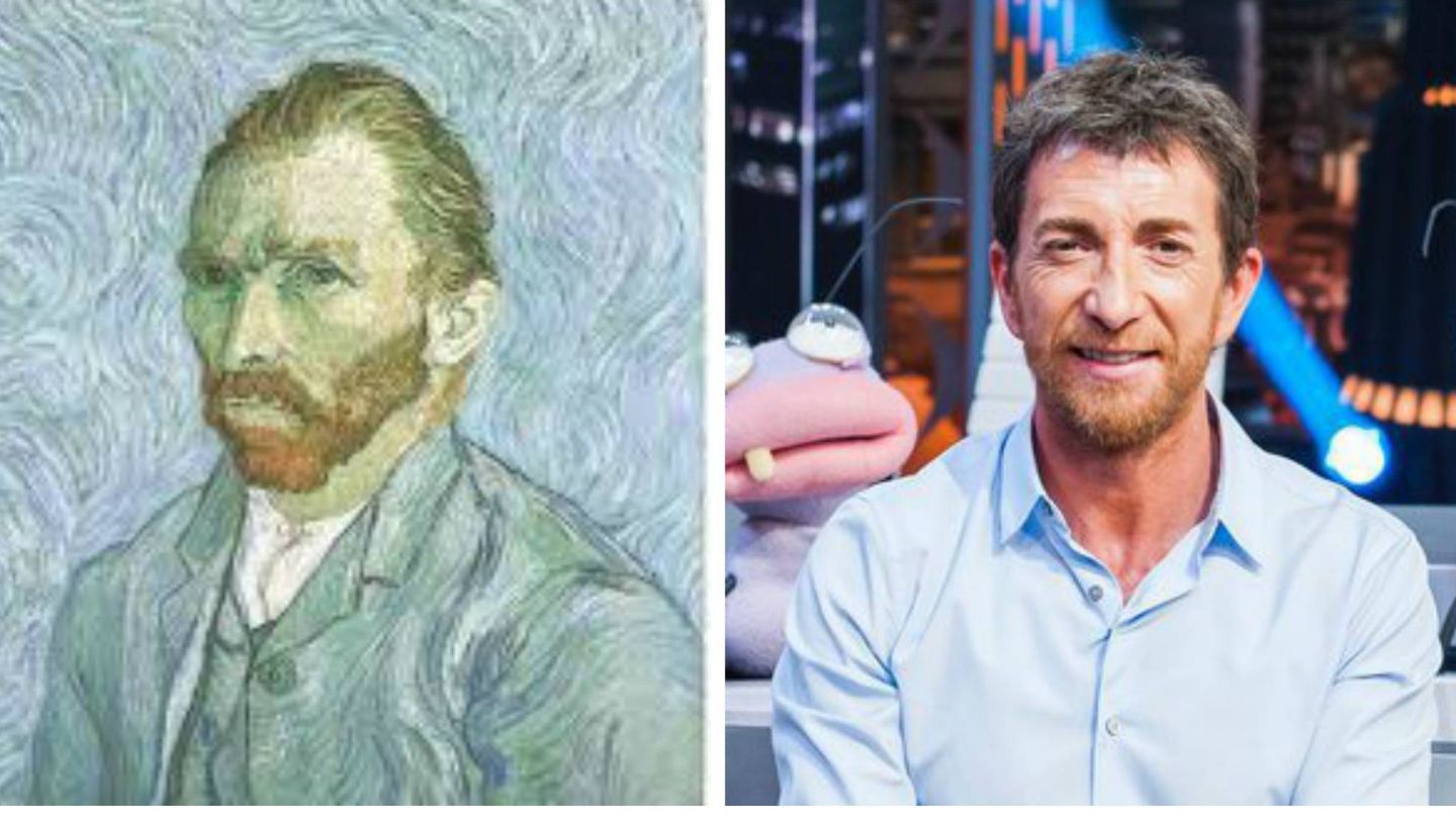 Izq.: 'Autorretrato', de Vicent Van Gogh. Dcha.: Pablo Motos. 