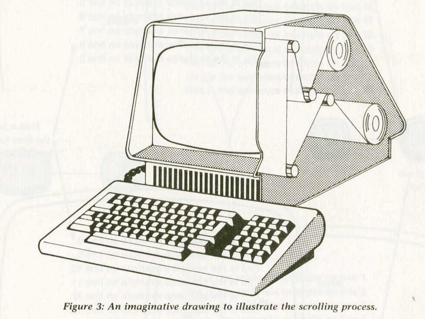 Ilustración de un manual de un Perfect Writer de 1982 (Fuente: Matthew G. Kirschenbaum)