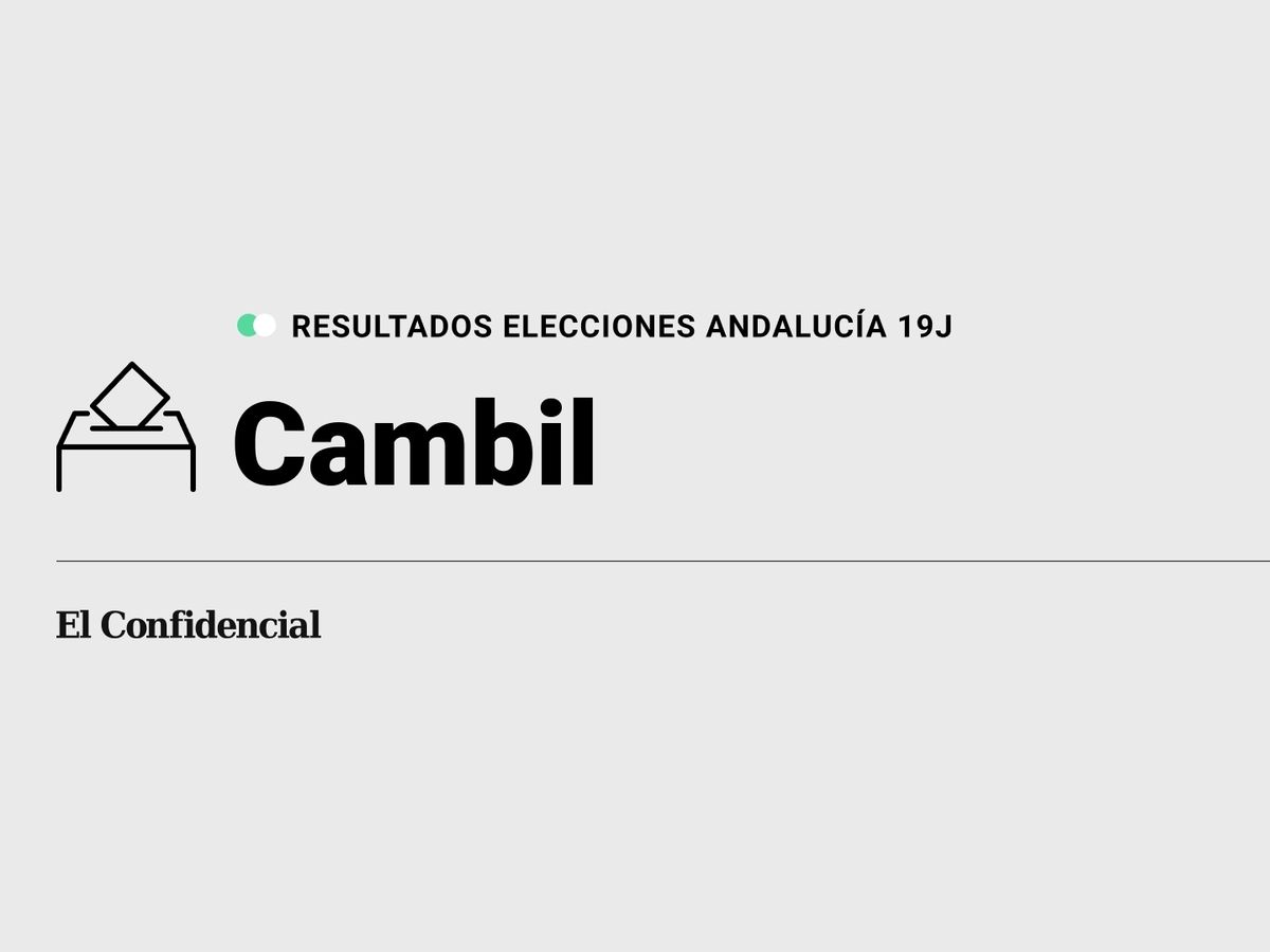 Foto: Resultados en Cambil, Jaén, de las elecciones de Andalucía 2022 este 19-J (C.C./Diseño EC)