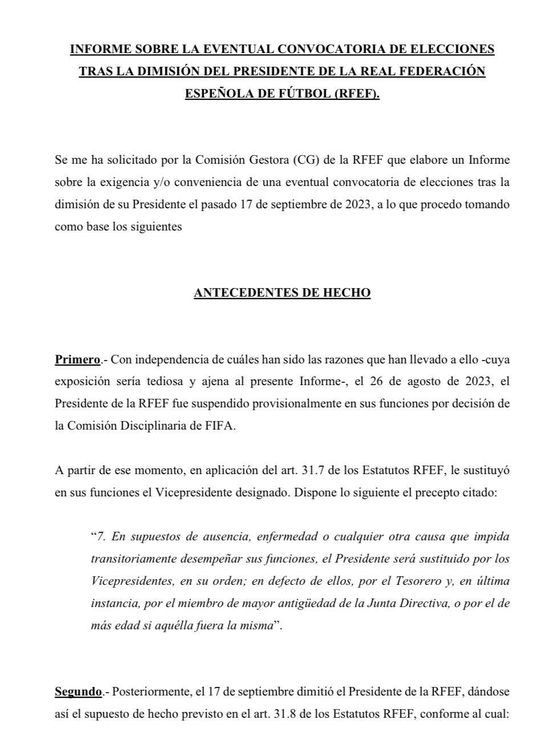 El informe de Tomás González Cueto al que ha tenido acceso El Confidencial