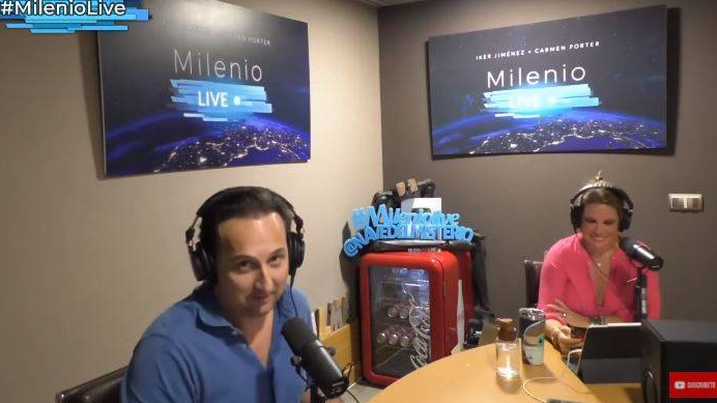 Iker Jiménez y Carmen Porter, en 'Milenio live'. (Youtube)