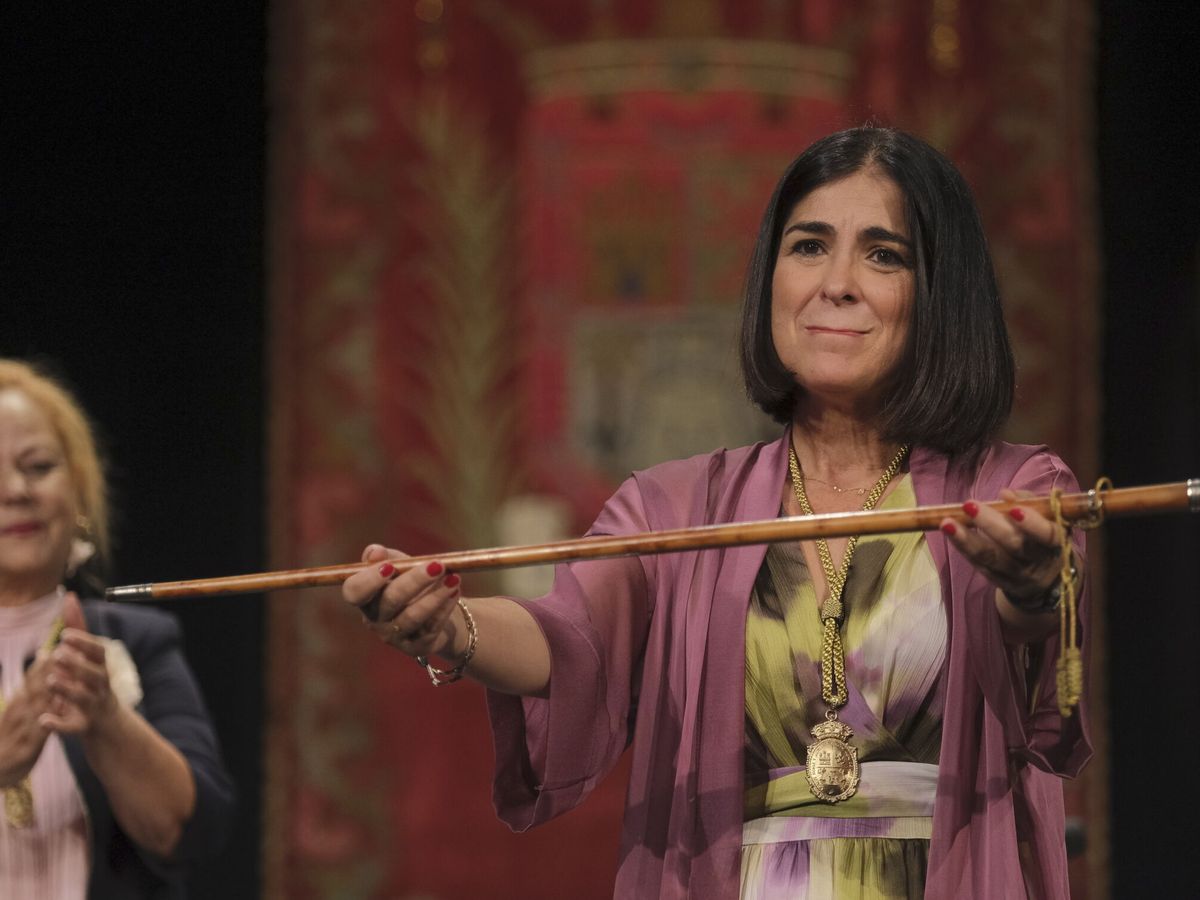 Foto: Carolina Darias, en la toma de posesión como alcaldesa. (EFE/Ángel Medina)