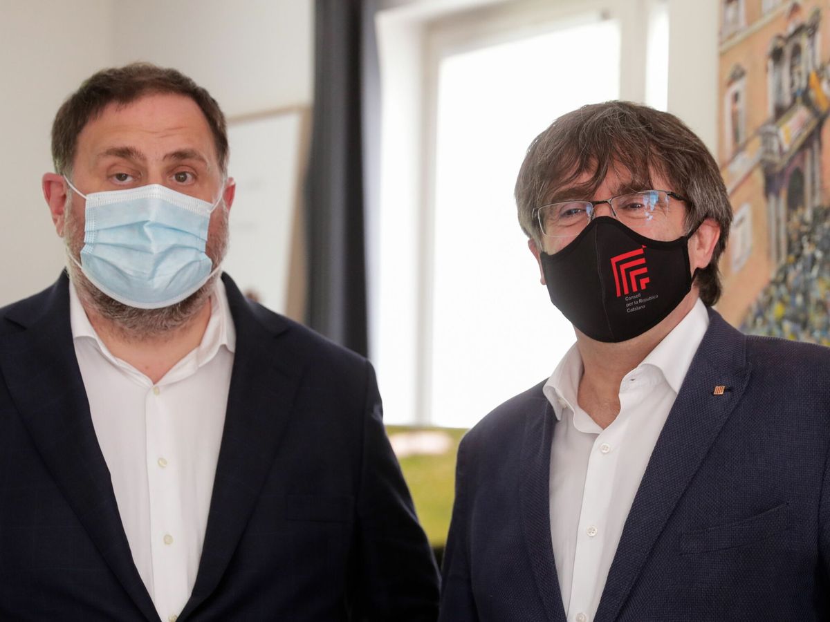Foto: Carles Puigdemont y Oriol Junqueras en una imagen de archivo de julio de 2021. (EFE)