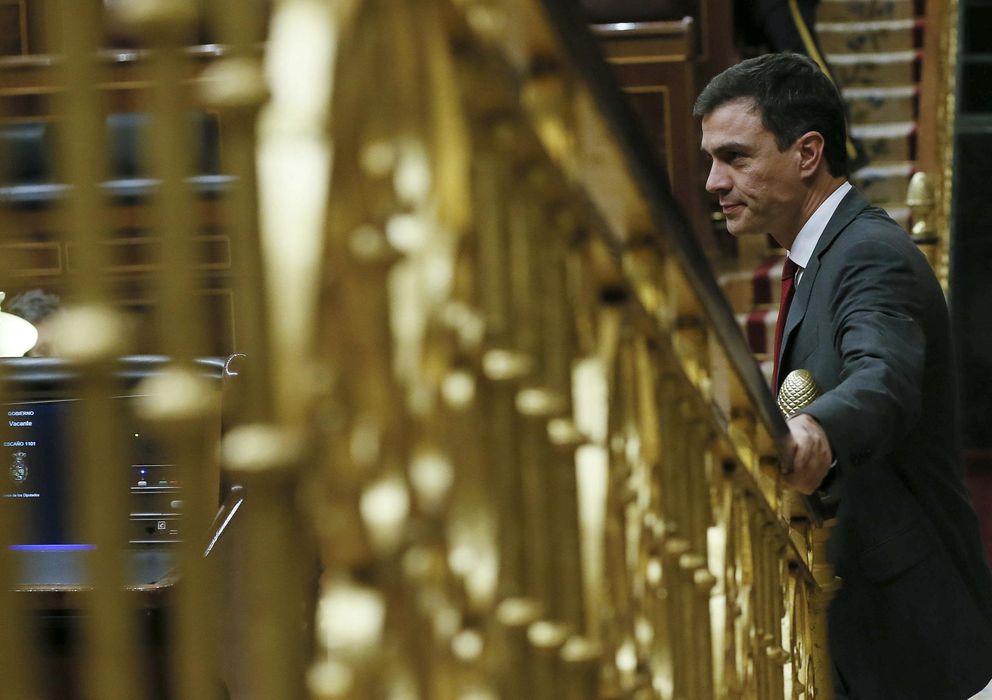 Foto: El líder del PSOE, Pedro Sánchez, durante el pleno del Congreso del pasado martes (EFE)