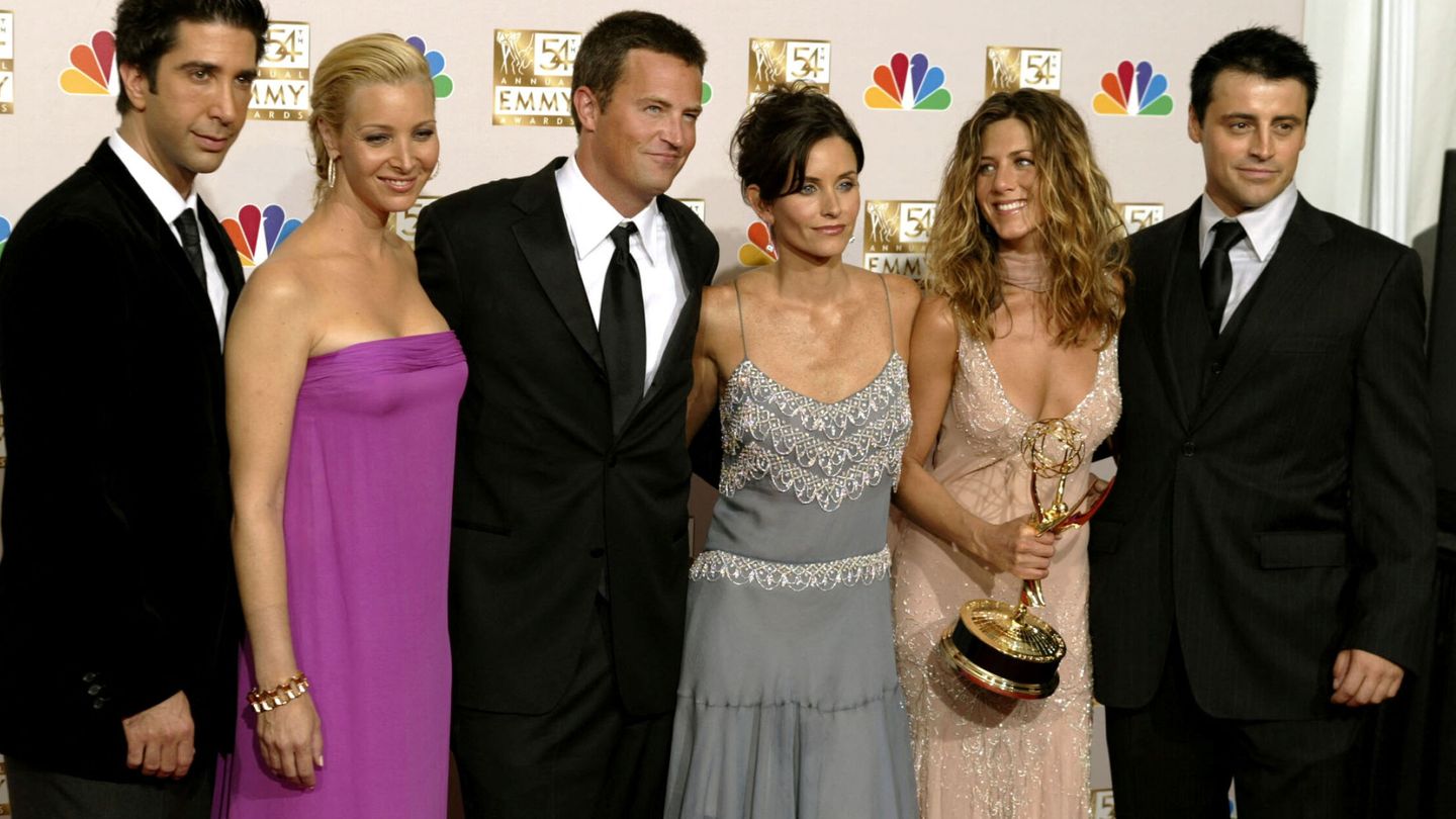 Los actores de 'Friends' en la gala de los Emmy. (Reuters/Mike Blake)
