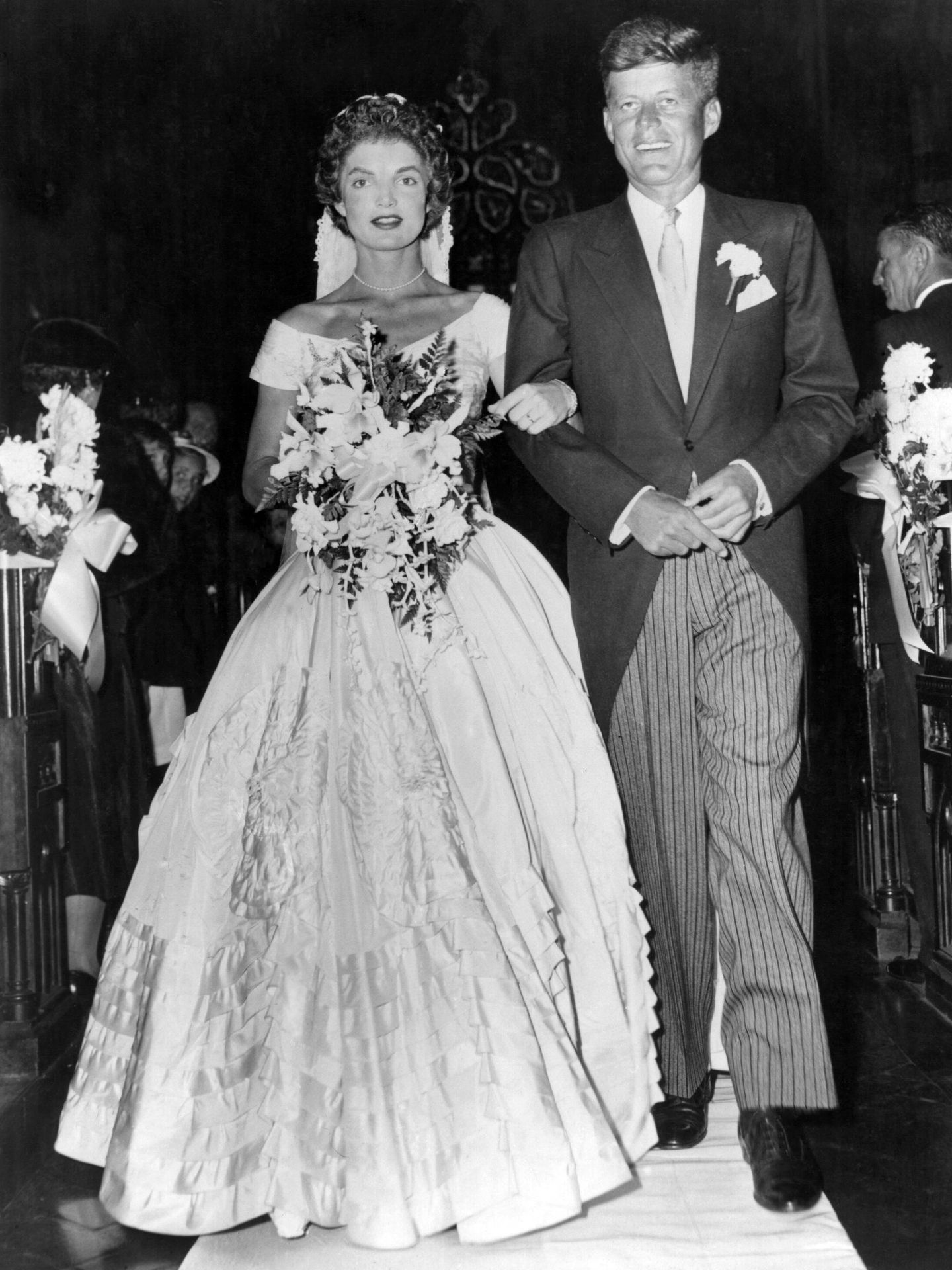 La boda de John y Jacqueline Kennedy se celebró el 12 de septiembre de 1953. (Getty Images)