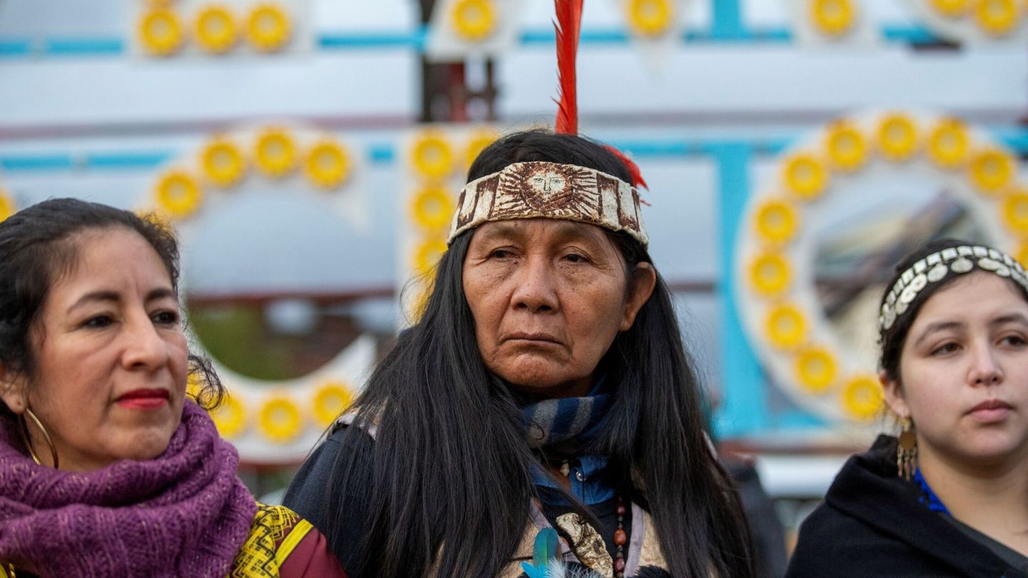 Protestas de comunidades indígenas durante la COP26. (EFE/EPA/Robert Perry)