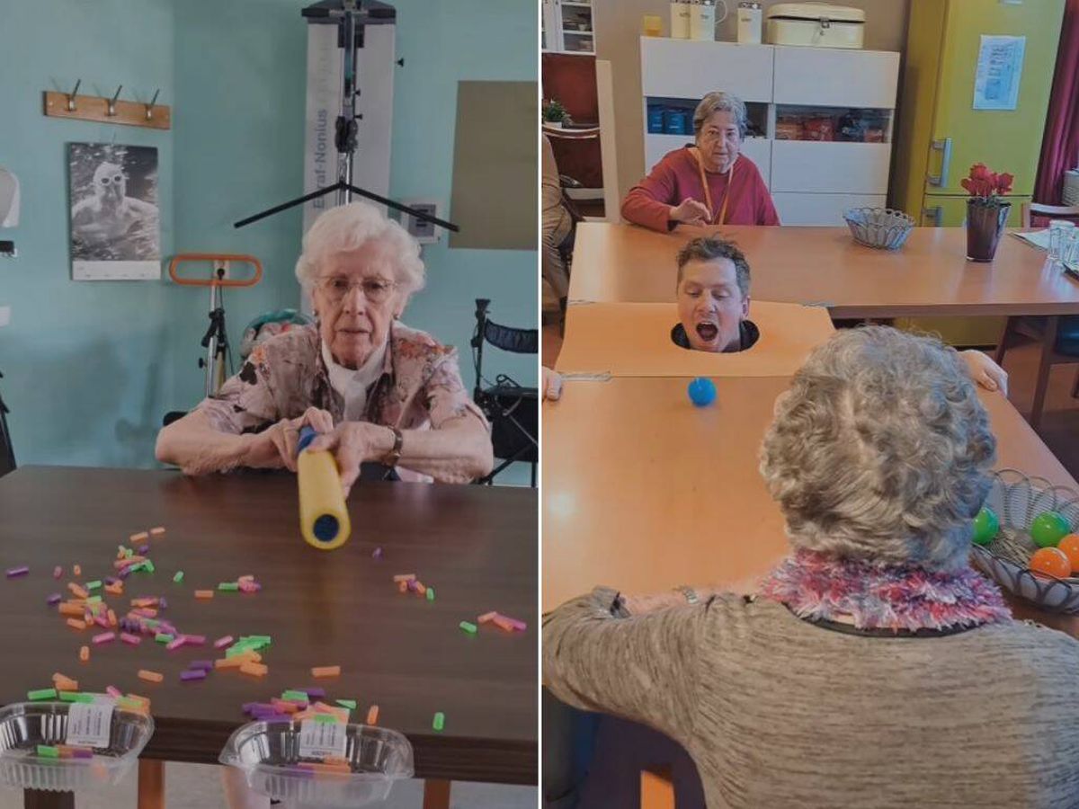 Foto: Una residencia de ancianos inventa unas auténticas olimpiadas para entretener a sus mayores (Instagram/@bewegen.is.leven)