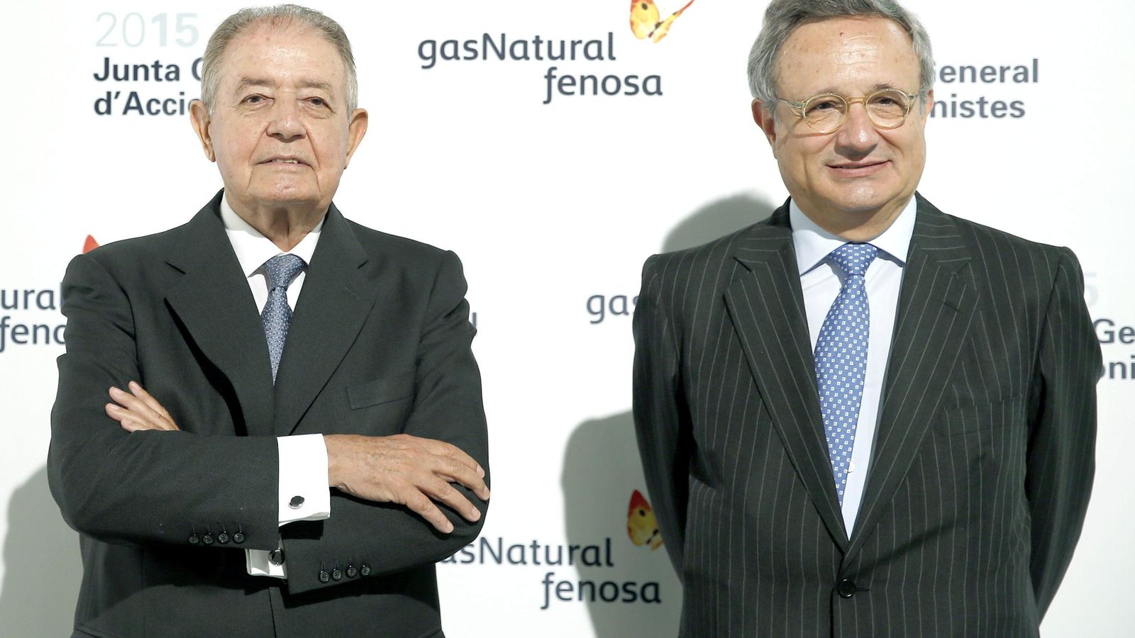 Foto: El presidente de Gas Natural Fenosa, Salvador Gabarró (i), y el consejero delegado, Rafael Villaseca (d). (EFE)