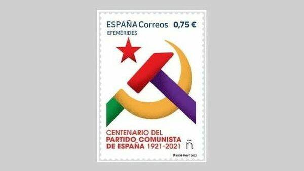 Aumentan a 435.000 la tirada del sello de Correos por el centenario del PCE