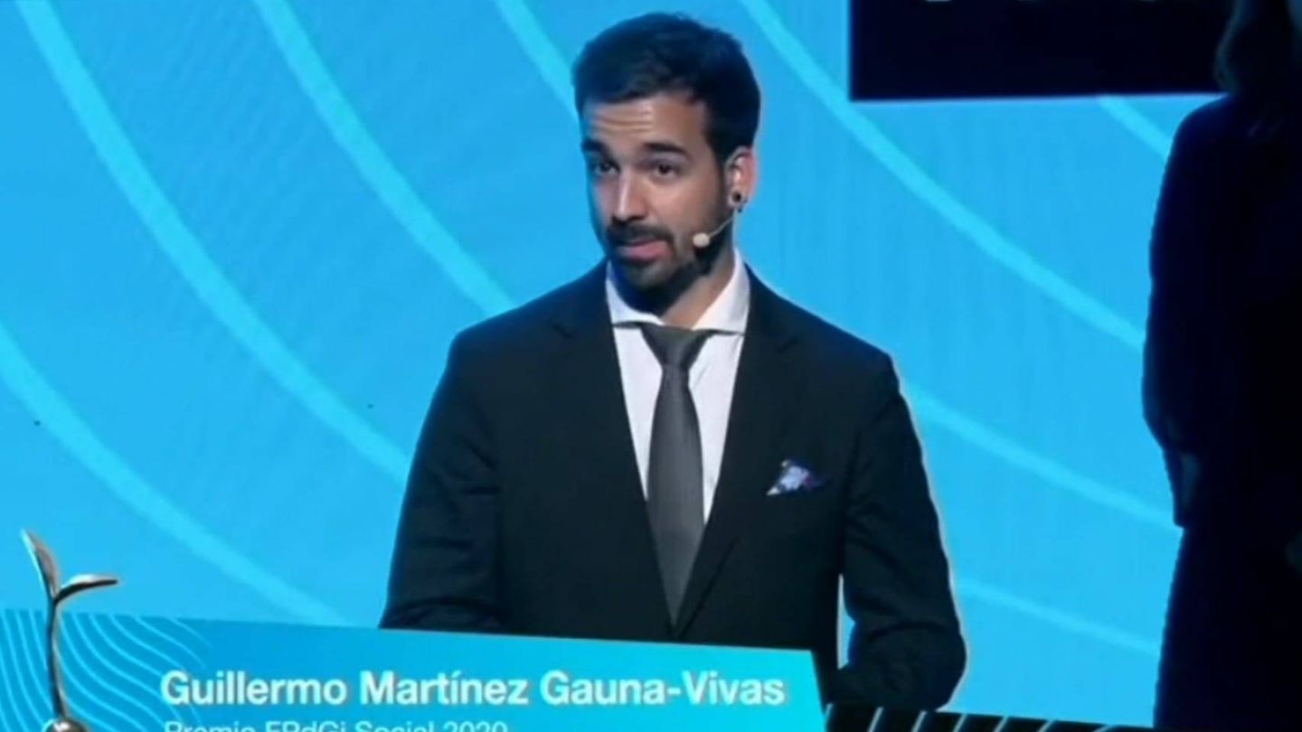 Guillermo Martínez Gauna-Vivas, durante la ceremonia. (Imagen cedida)
