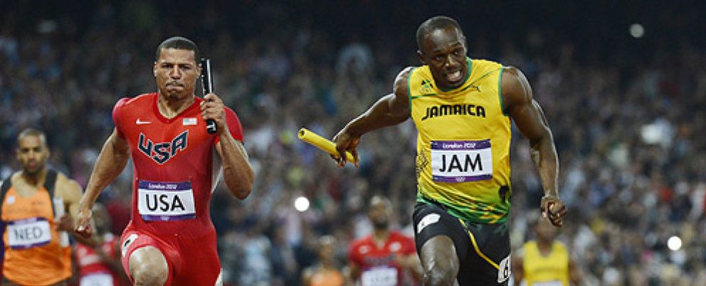 Foto: Usain Bolt completa la triple corona con un nuevo récord mundial en 4x100