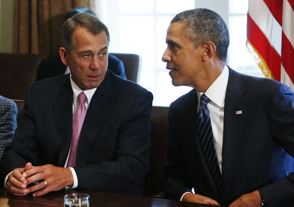 Foto: Charla entre John Boehner y Barack Obama. (Reuters)