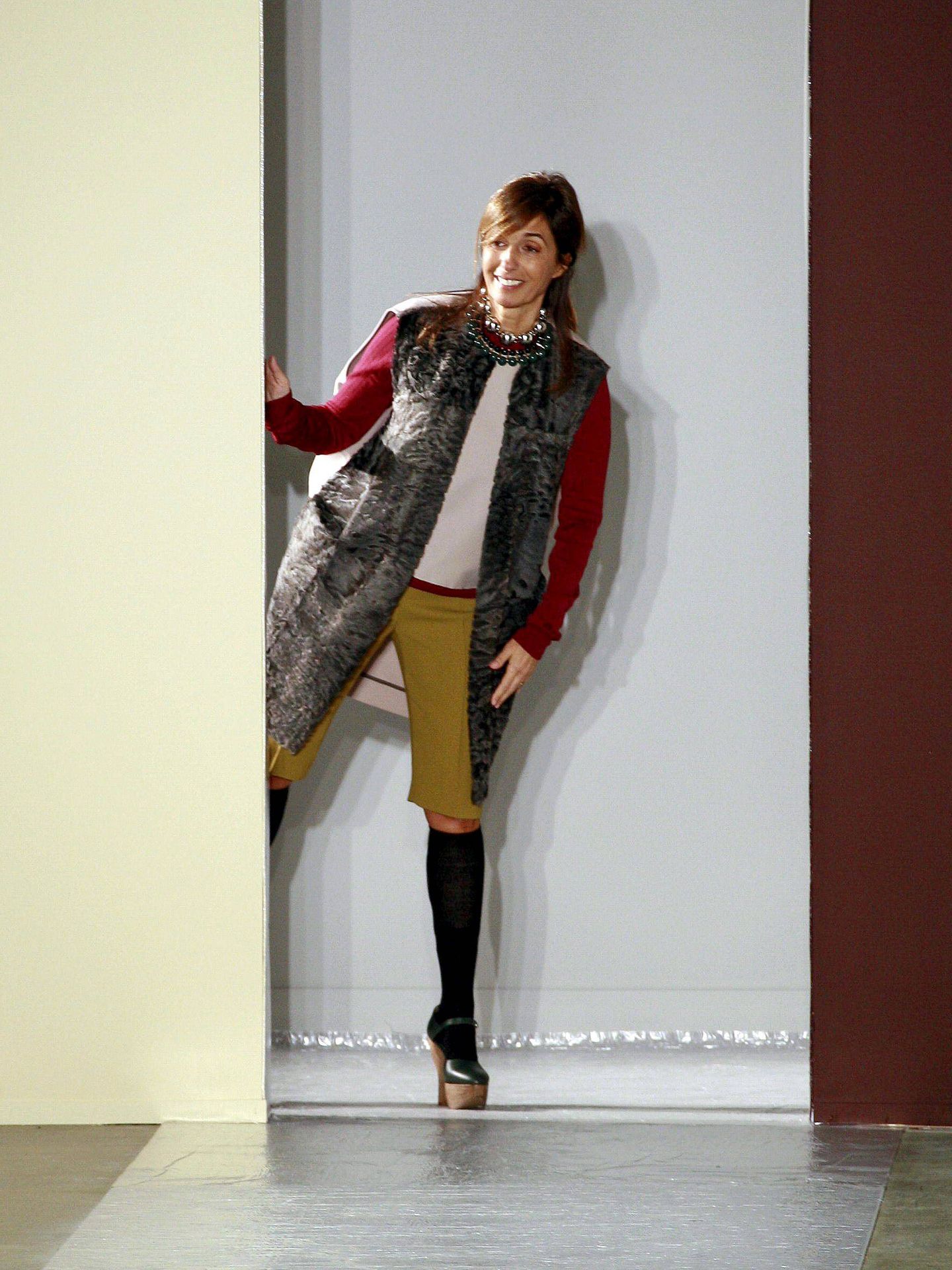 La diseñadora italiana Consuelo Castiglioni, en la Semana de la Moda de Milán de 2010. (EFE)