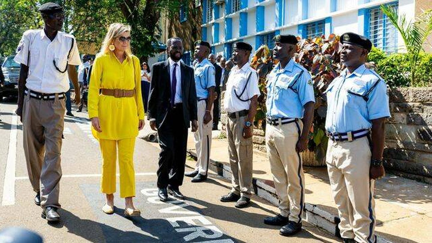  La reina Máxima a su llegada a Kenia. (CP)