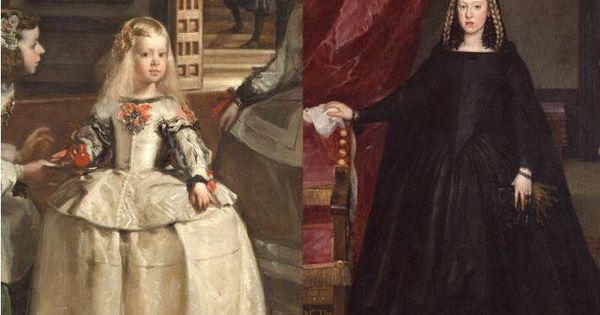 Foto: La Infanta Margarita en 'Las Meninas' y en 'Doña Margarita de Austria', diez años después (Museo del Prado)