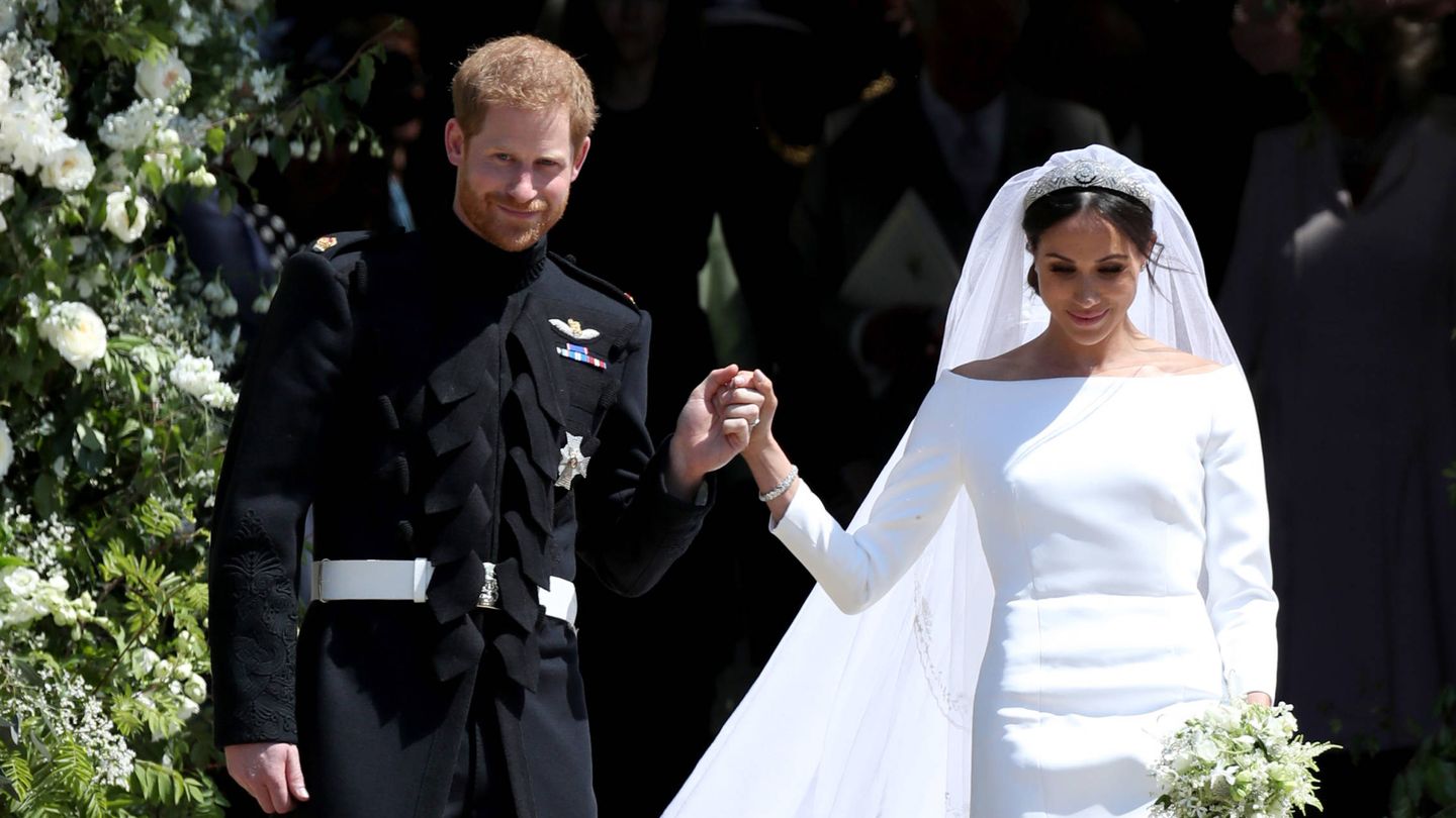 El príncipe Harry y Meghan Markle, el día de su boda. (Getty)
