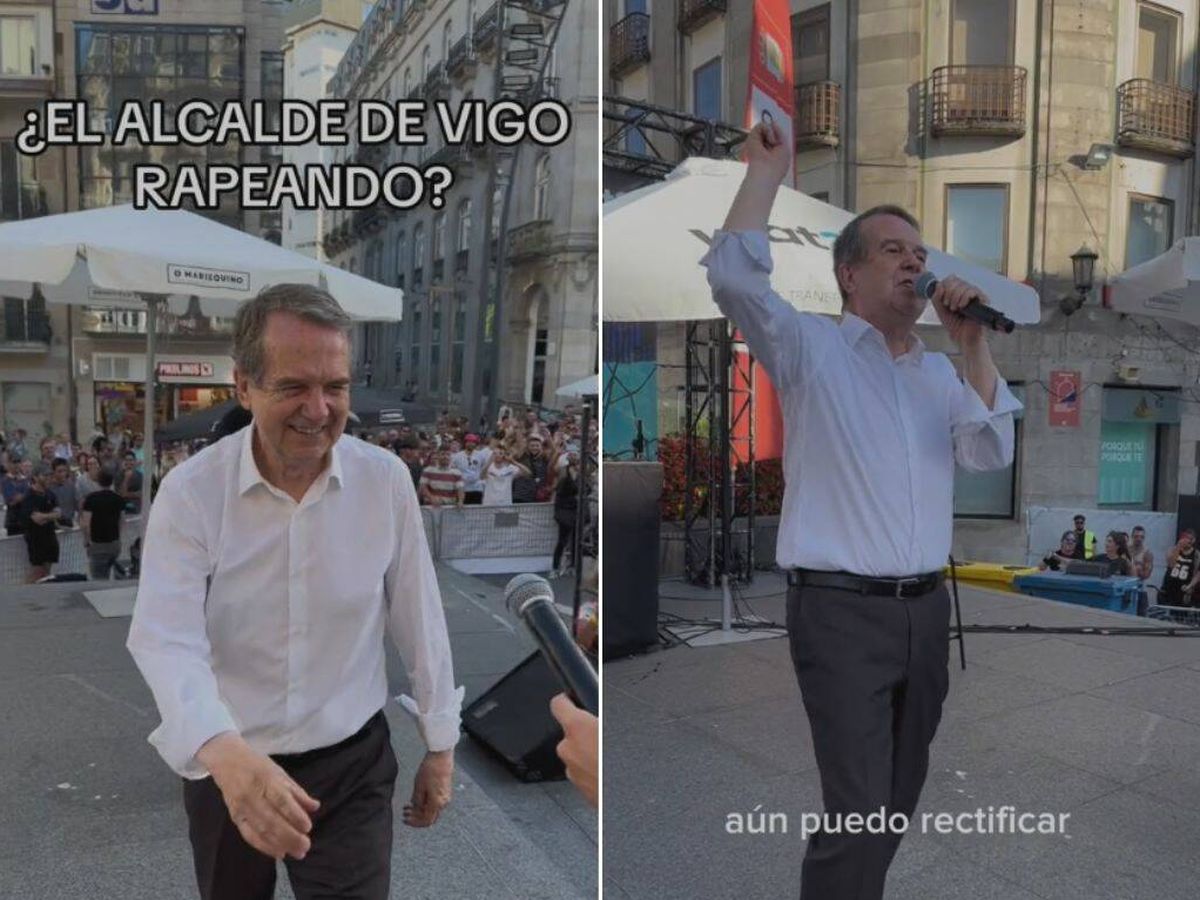 Foto: El alcalde Abel Caballero sorprende a los vecinos de Vigo con un rap: "El Celta va a ganar" (TikTok/@omarisquino)