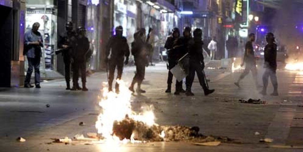 Foto: Nueve detenidos por los graves disturbios ocurridos en la Puerta del Sol