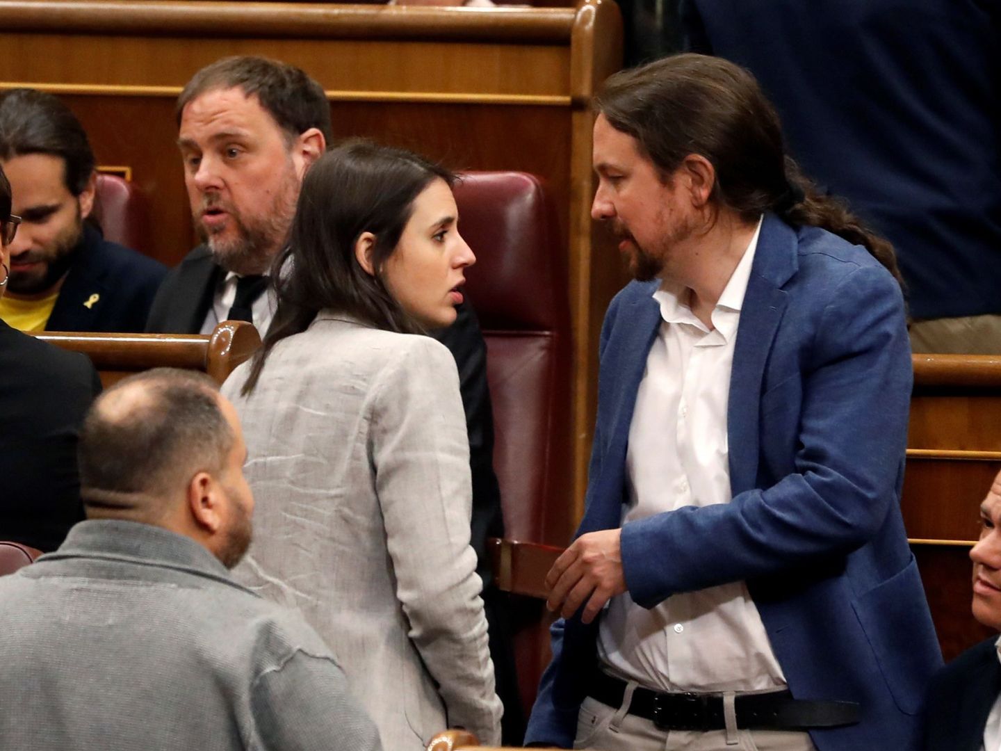 Pablo Iglesias e Irene Montero, el pasado 21 de mayo en el Congreso. (EFE)