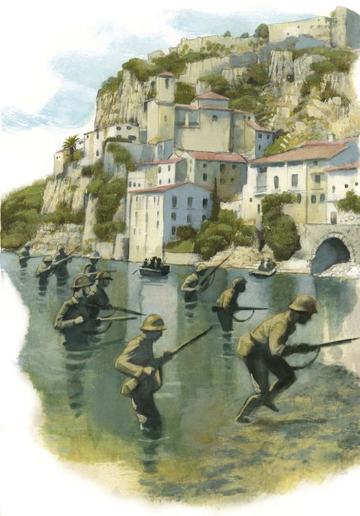 'La batalla del Ebro' (Ilustración de Fernando Vicente)