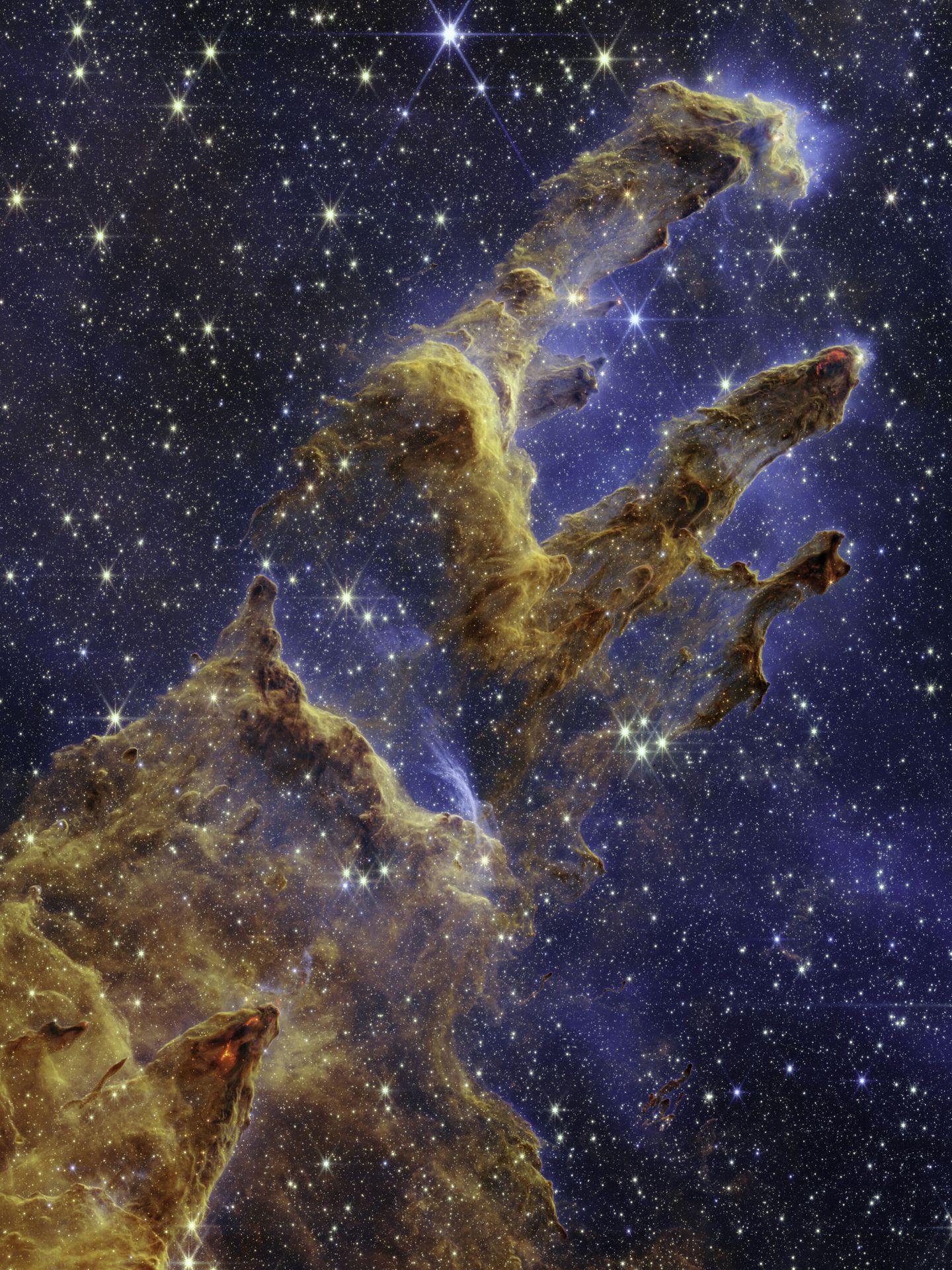 Los Pilares de la Creación capturadas por el James Webb. (NASA)