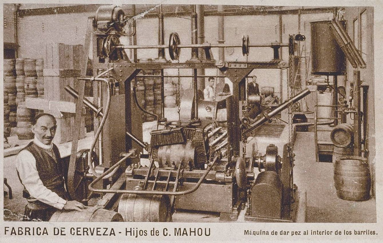 Imagen antigua de la fábrica Hijos de Casimiro Mahou. (Mahou San Miguel)