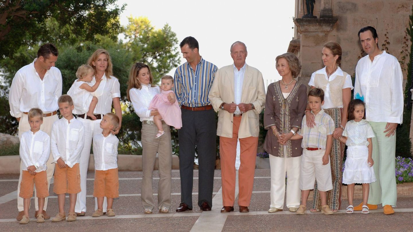 La familia real en Mallorca, en una imagen de archivo.  (Getty Images)
