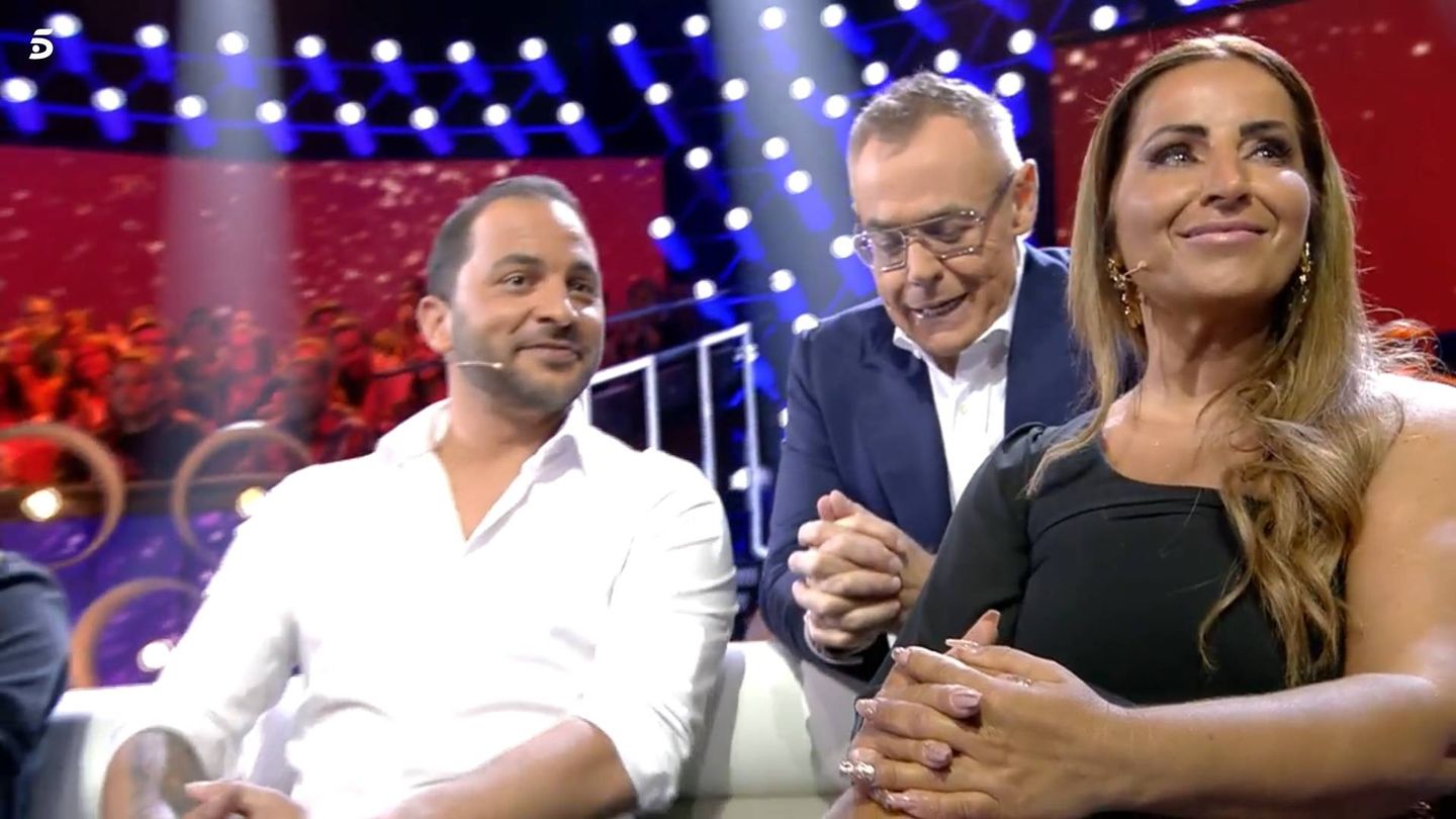 Jordi González y Raquel Salazar, en 'GH VIP 7'. (Telecinco)