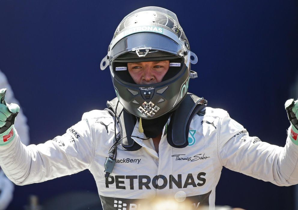 Foto: Nico Rosberg celebrando su segunda 'pole' de la temporada.