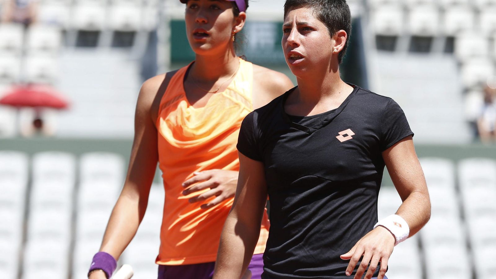 Foto: Garbiñe Muguruza y Carla Suárez se meten en la final de dobles del Masters de Madrid.