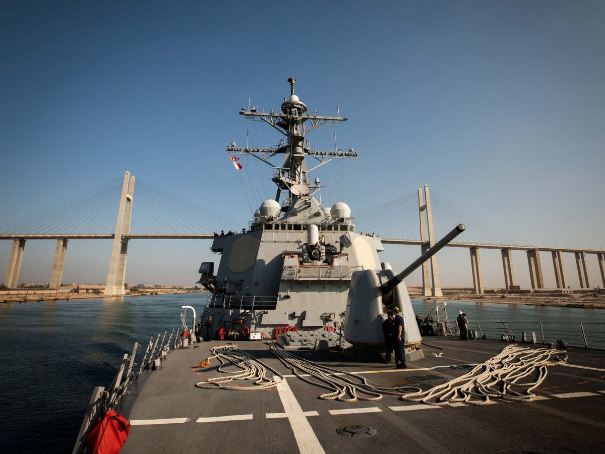 Foto: El buque estadounidense USS Carney, en octubre de 2023. (Reuters)