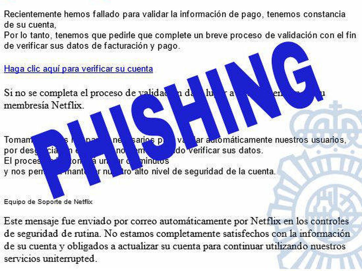 Foto: El 'phishing' puede presentarse de muchas maneras y no siempre es fácil de detectar