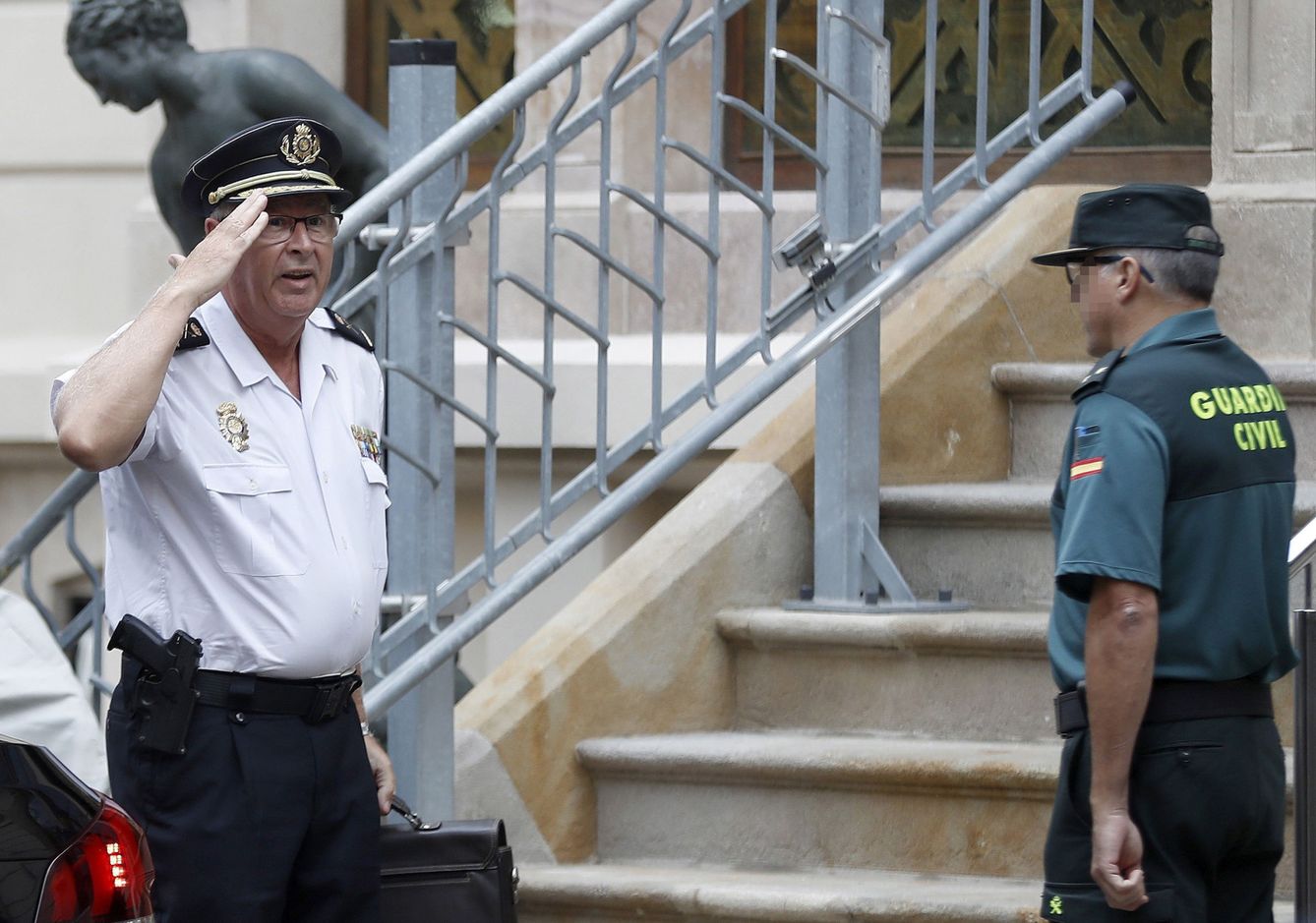 El jefe de la Policía Nacional en Cataluña, Sebastián Trapote, durante el 1-O. (EFE)
