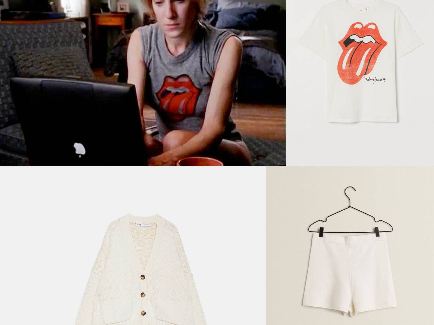 Camiseta de H&M, shorts de Zara Home y chaqueta de Zara.