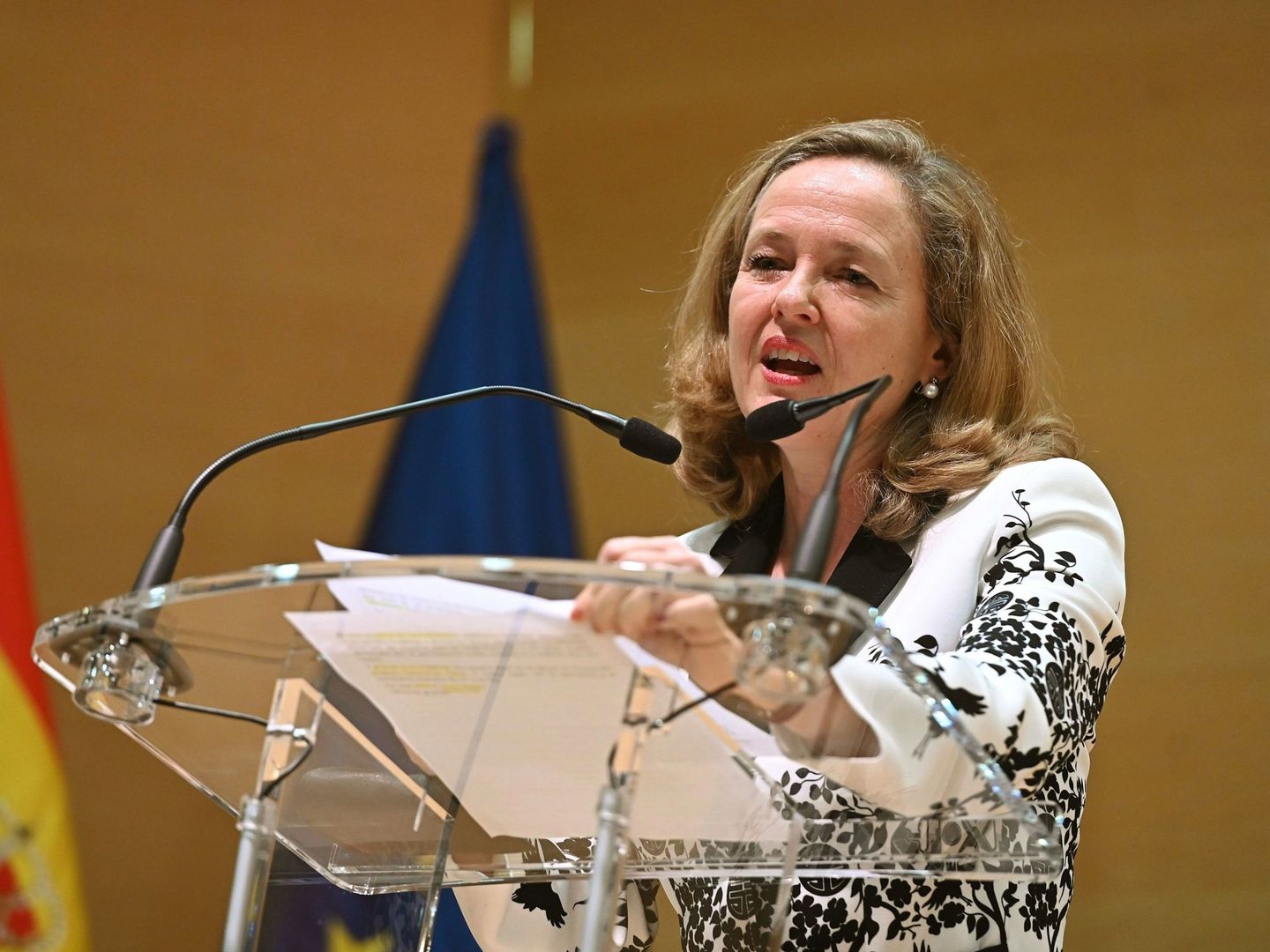 La ministra de Economía, Nadia Calviño, tras jurar su cargo. (EFE)