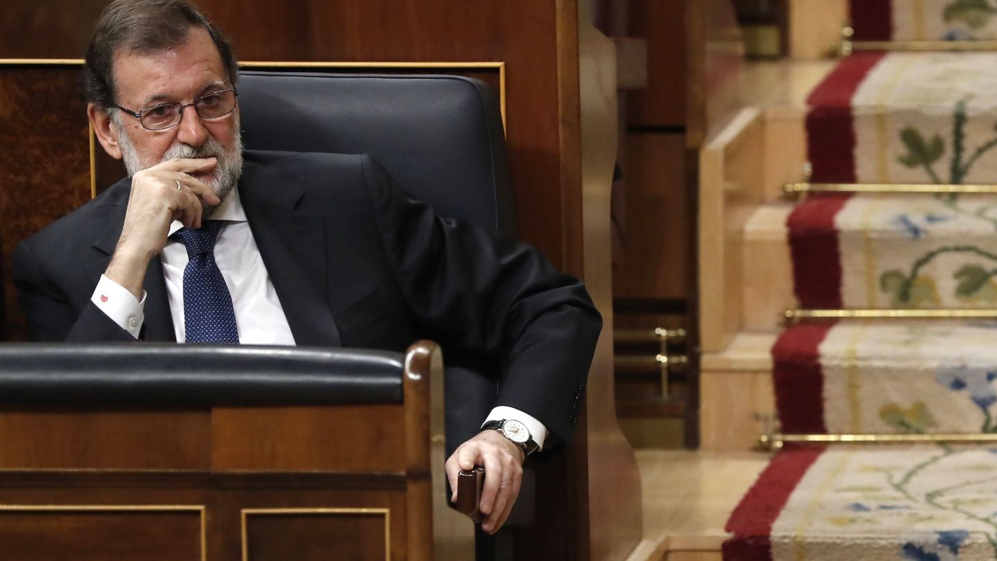 Mariano Rajoy, durante la sesión de control al Gobierno de este 25 de octubre. (EFE)