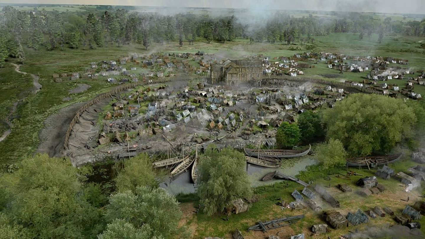 Recreación de un campamento de invierno de los vikingos. (DMAX)