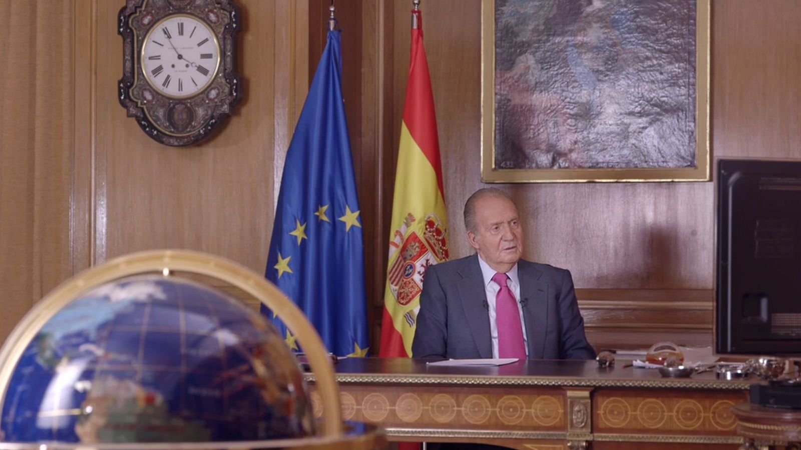 Foto: El Rey Juan Carlos, durante la entrevista concedida a la televisión pública francesa