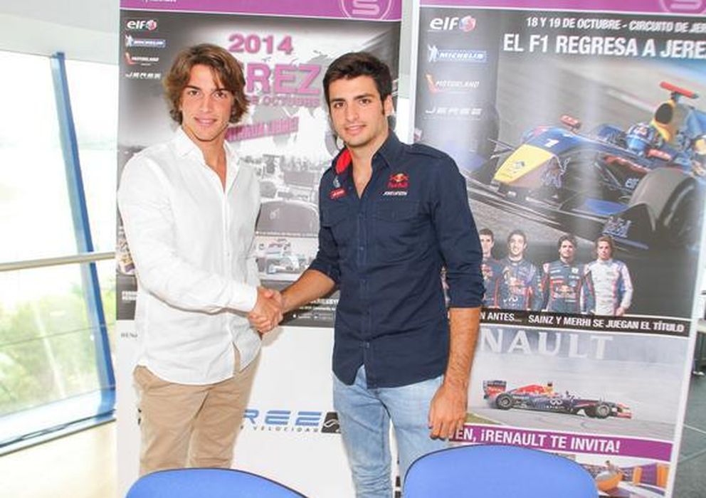 Foto: Merhi y Sainz Jr en la presentación del certamen de Jerez