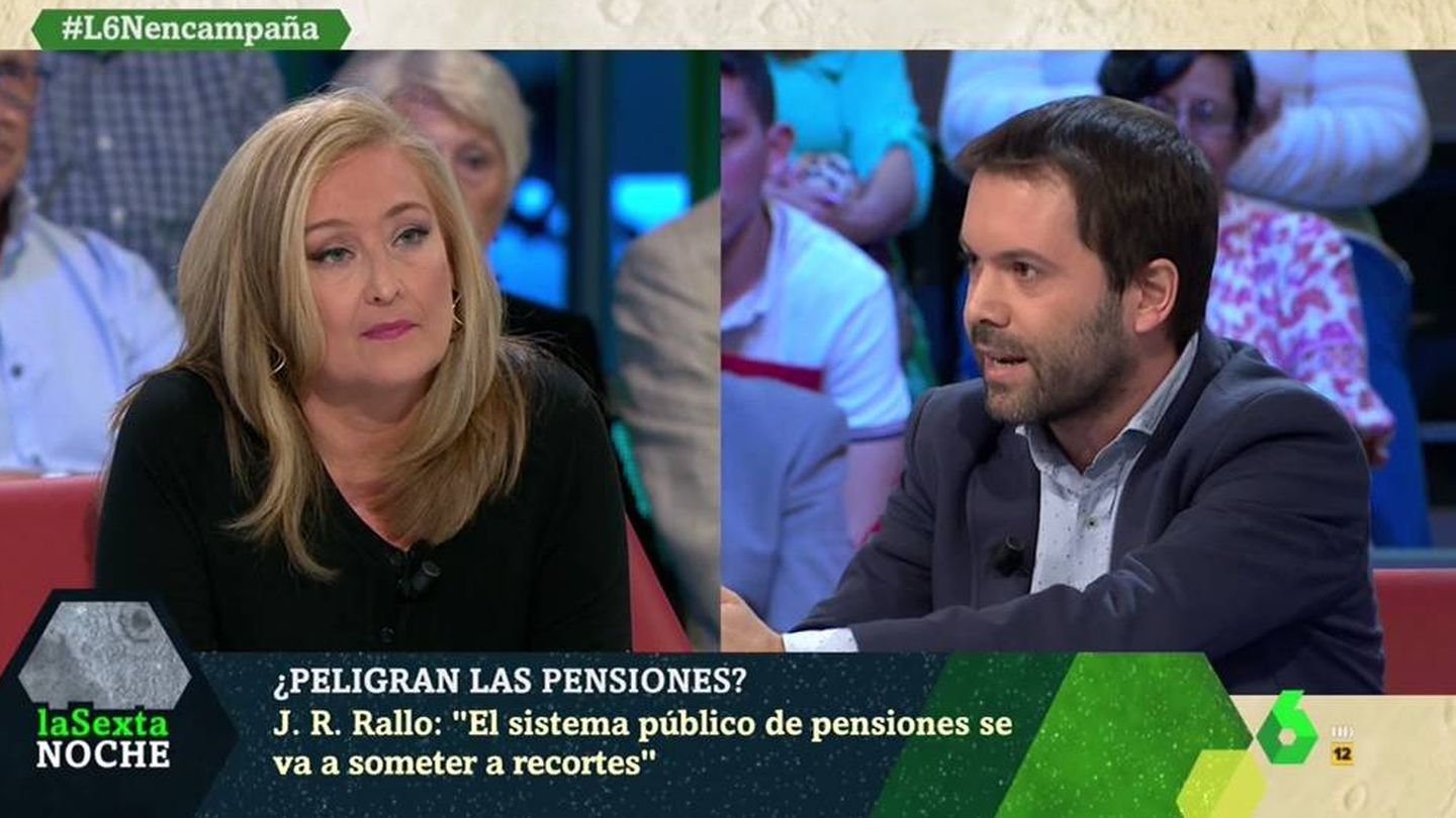 Beni y Rallo hablando sobre pensiones en 'La Sexta noche'. (Atresmedia).
