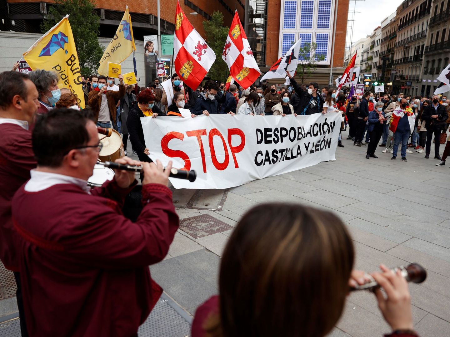 Protesta contra la despoblación en Castilla y León. (EFE)